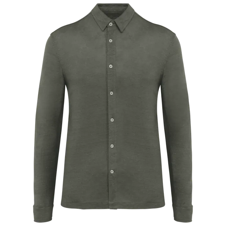 Chemise en lin homme Organic Khaki