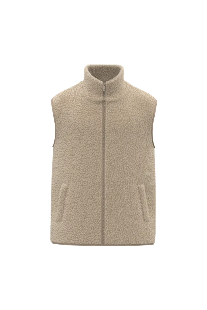 Ärmellose Sherpa-Jacke für Herren Wet Sand