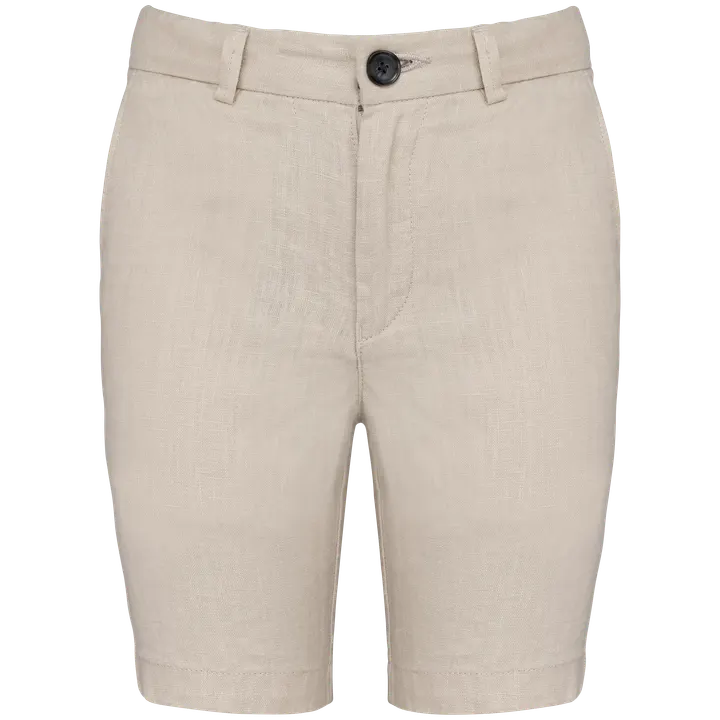 Bermuda-Shorts aus Leinen für Jungen Linen Sand