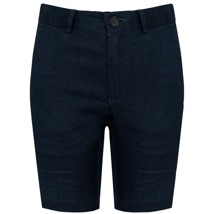 Bermuda-Shorts aus Leinen für Jungen Navy Blue