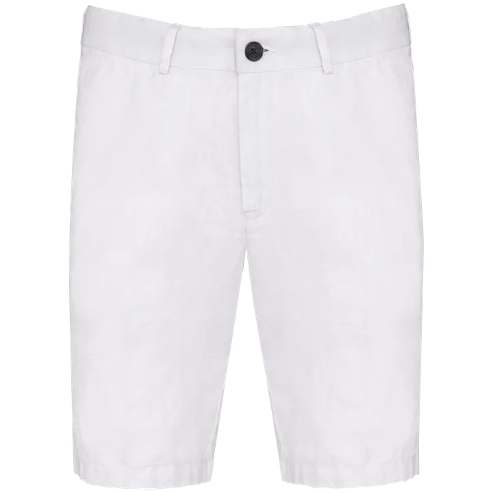 Bermuda-Shorts aus Leinen für Herren White