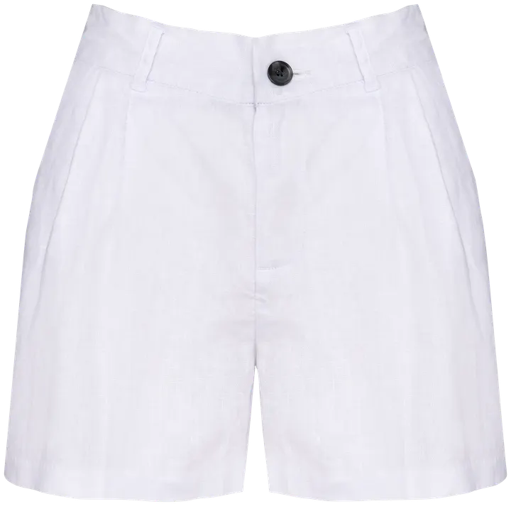 Leinenshorts für Damen White