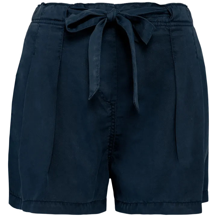 Short écoresponsable délavé en lyocell femme Washed Navy Blue