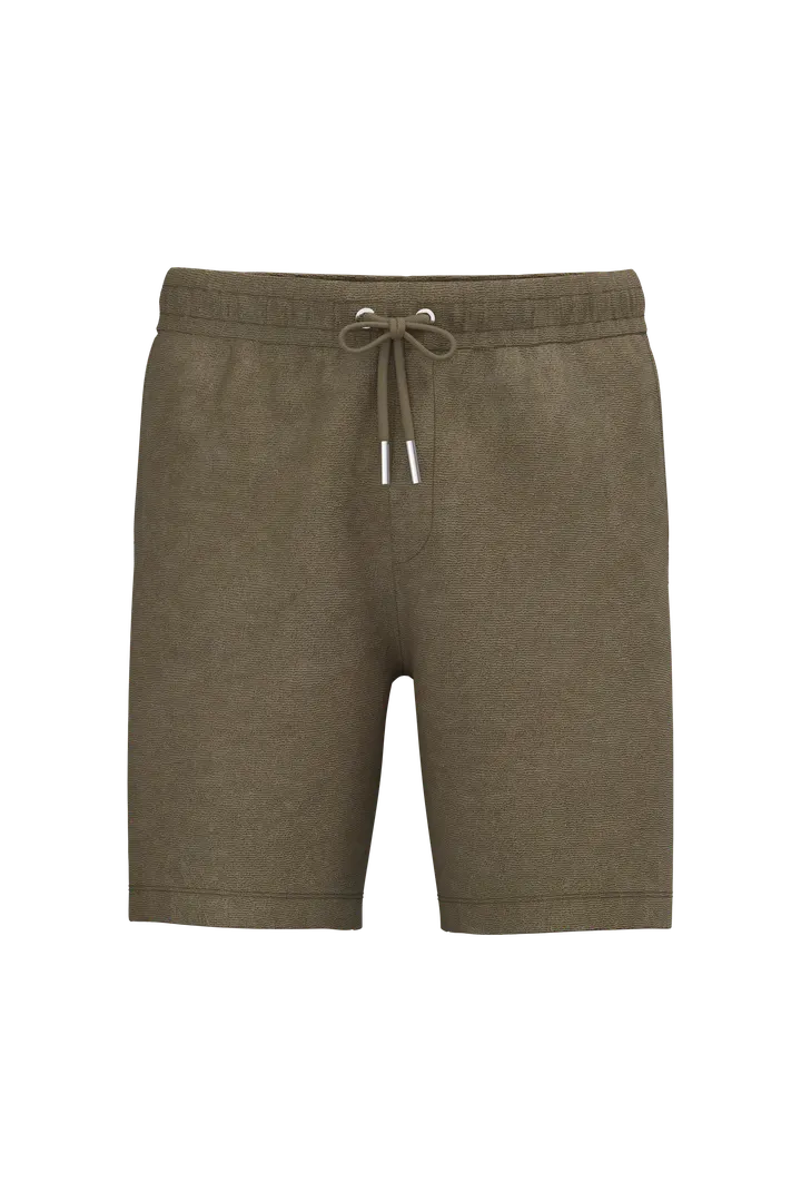 Short écoresponsable en éponge homme Light Olive Green