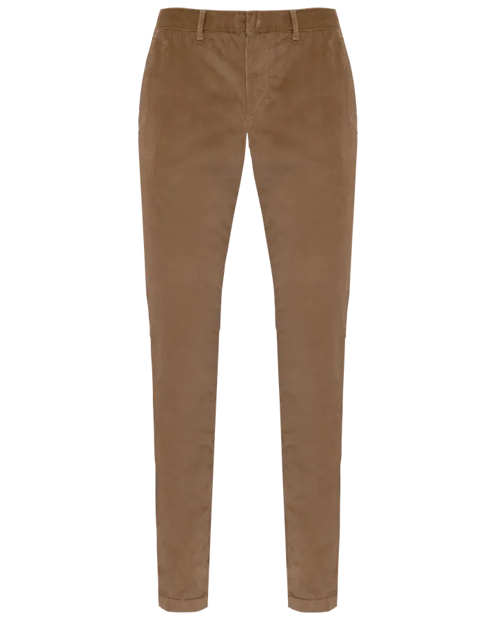 Umweltfreundliche Herren-Hose aus Kord Dark camel