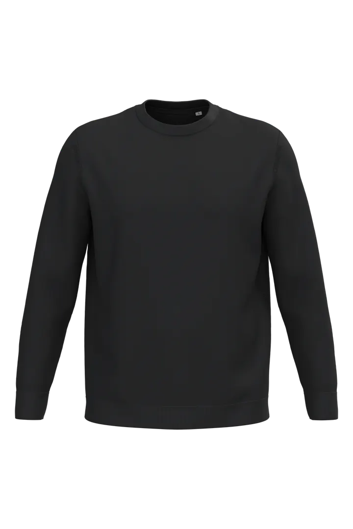 Pull écoresponsable à col rond homme Black