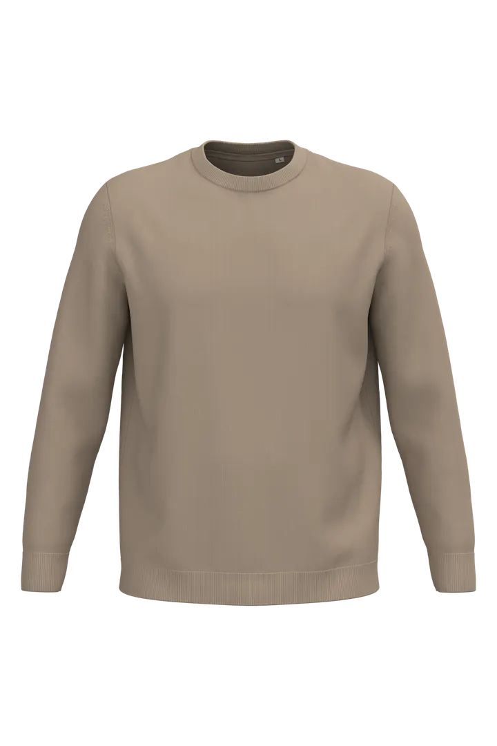 Pull écoresponsable à col rond homme Wet Sand