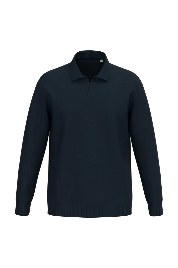 Pull homme à col polo Navy Blue
