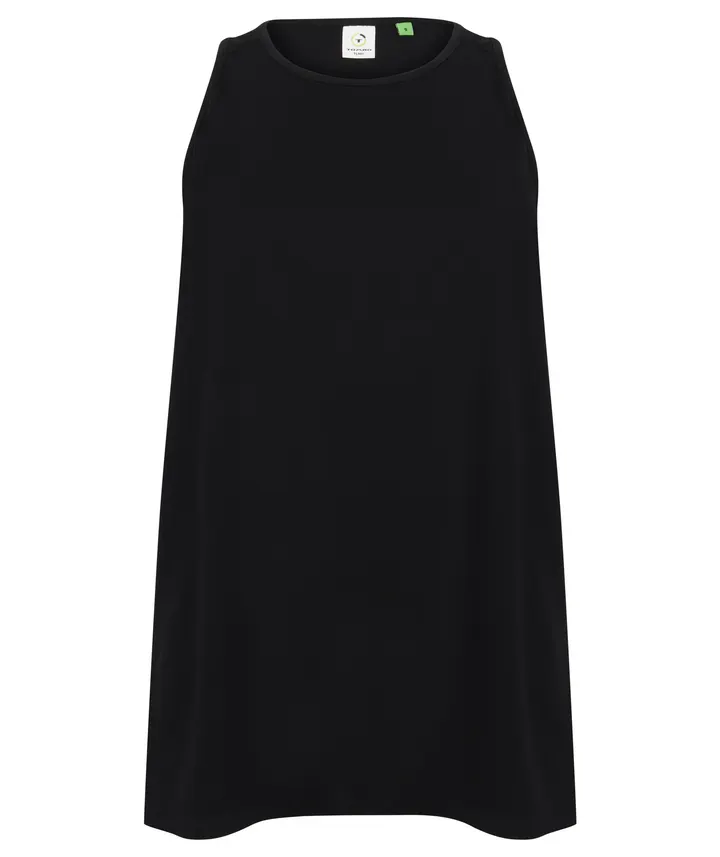 Tanktop mit Rückenschlitz Black