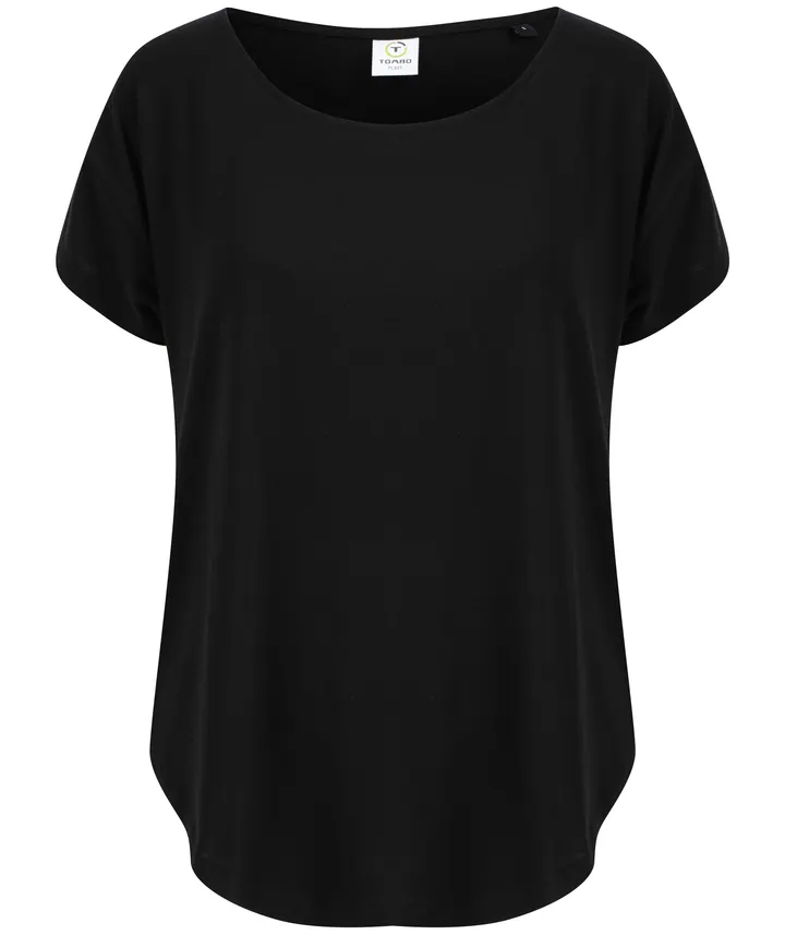 T-shirt scoop neck femme Black
