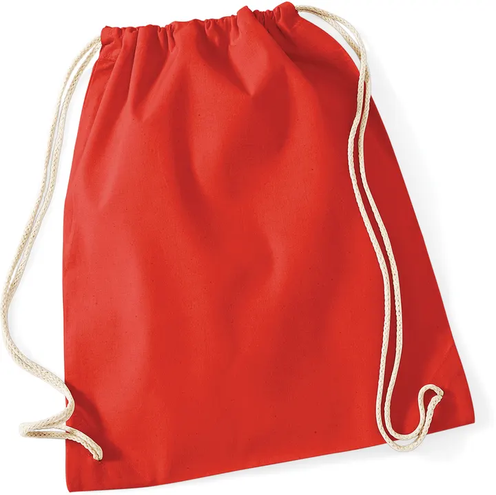 Cotton Gymsac Bright Red