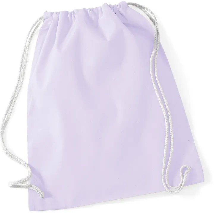 Cotton Gymsac Lavender / White