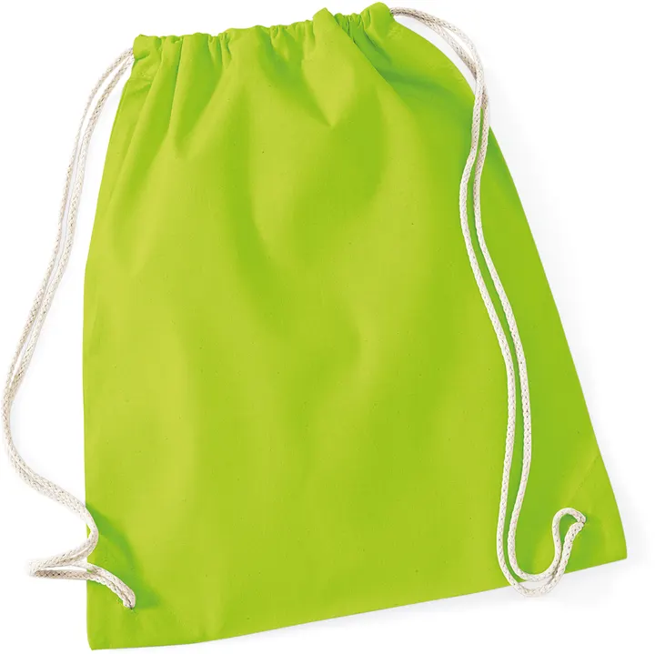 Cotton Gymsac Lime Green