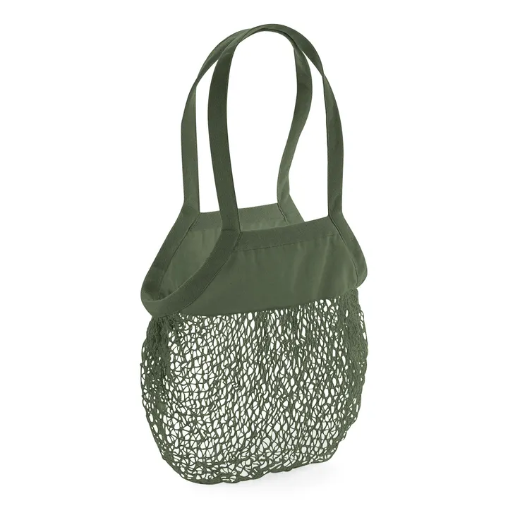 Einkaufsnetz aus Bio-Baumwolle Olive Green