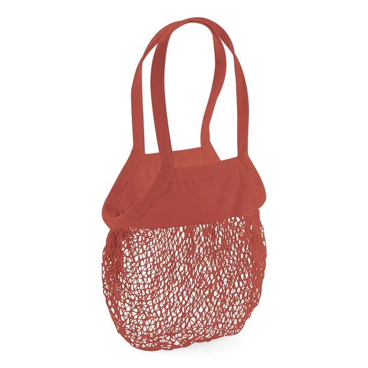 Einkaufsnetz aus Bio-Baumwolle Orange rust