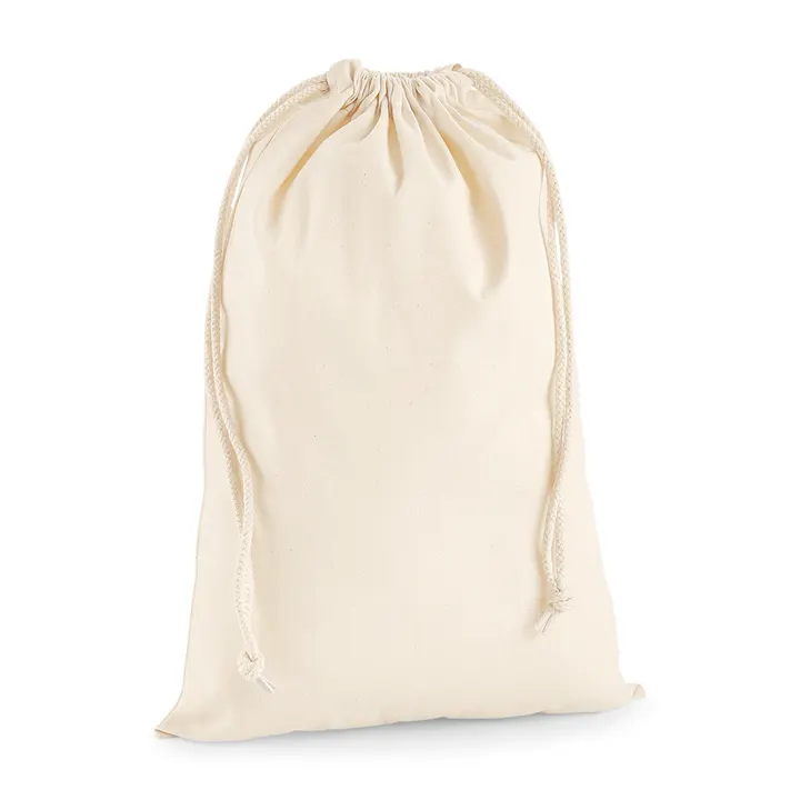 Sac cordelette en coton premium Natural
