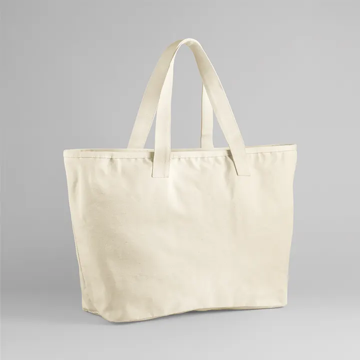 Sac de plage zippé Natural