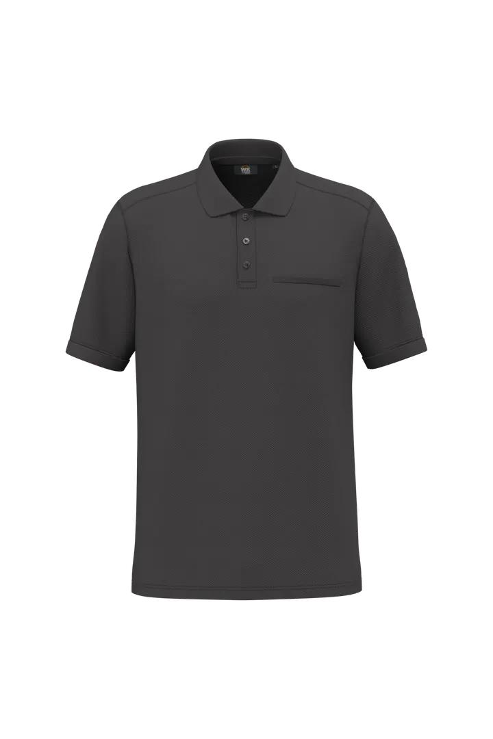 Bio-Baumwolle Unisex-Poloshirt mit Brusttasche Dark Grey
