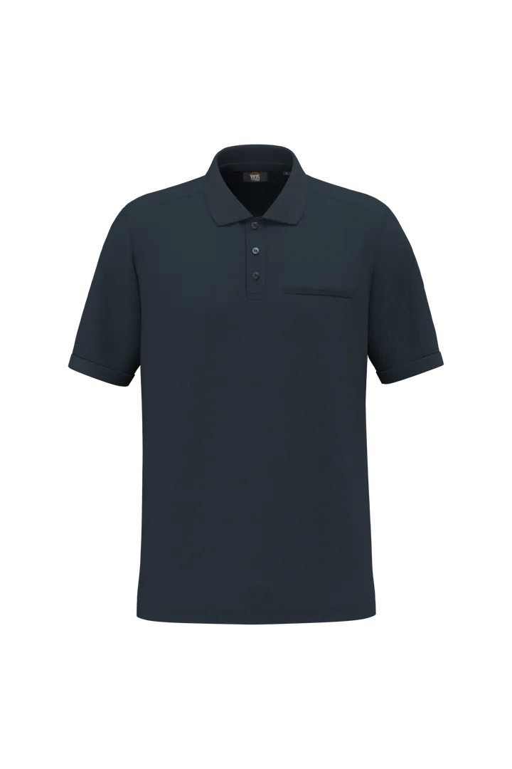 Bio-Baumwolle Unisex-Poloshirt mit Brusttasche Navy