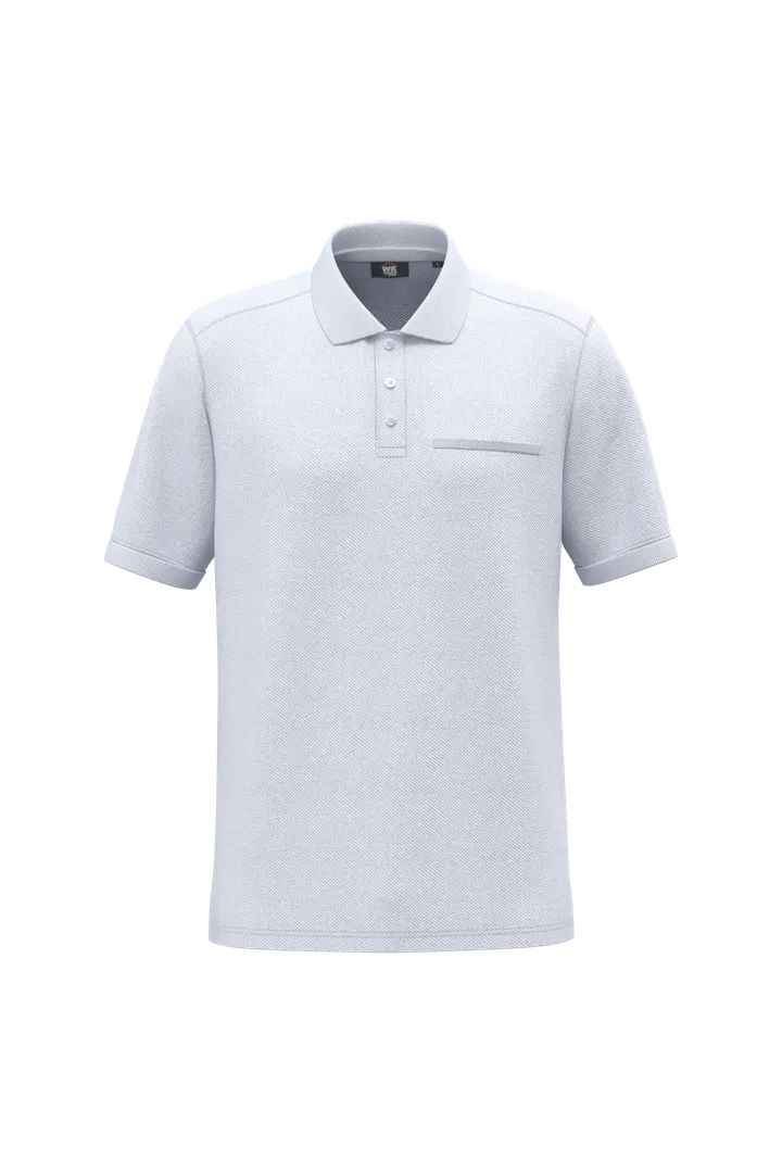 Bio-Baumwolle Unisex-Poloshirt mit Brusttasche White