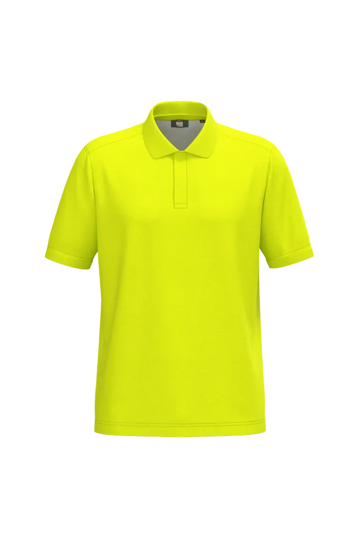 Umweltfreundliches Unisex-Polohemd aus Baumwolle/Polyester Fluorescent Yellow