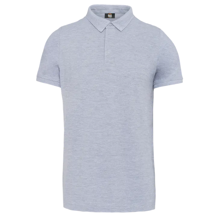 Polo col boutons pression manches courtes homme Oxford Grey