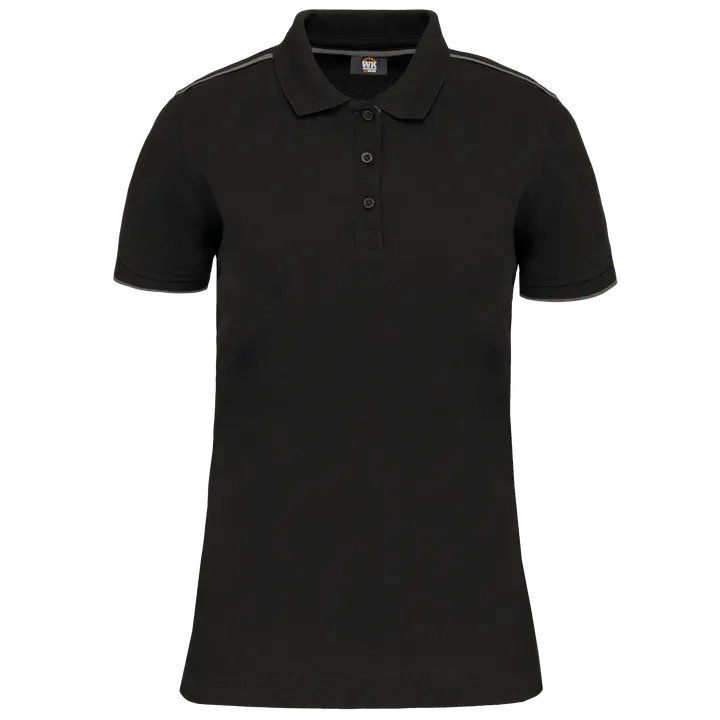 Polo Day To Day contrasté manches courtes femme Black / Silver