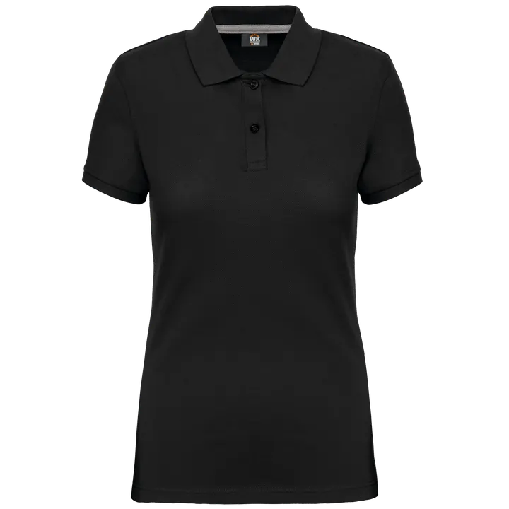 Kurzarm-Polohemd für Damen Black