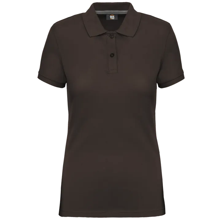 Kurzarm-Polohemd für Damen Chocolate