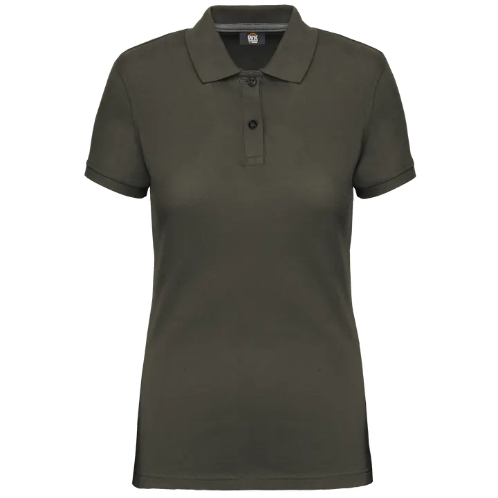 Kurzarm-Polohemd für Damen Dark Khaki