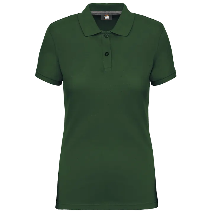 Kurzarm-Polohemd für Damen Forest Green