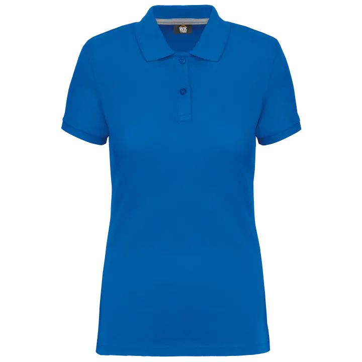 Kurzarm-Polohemd für Damen Light Royal Blue