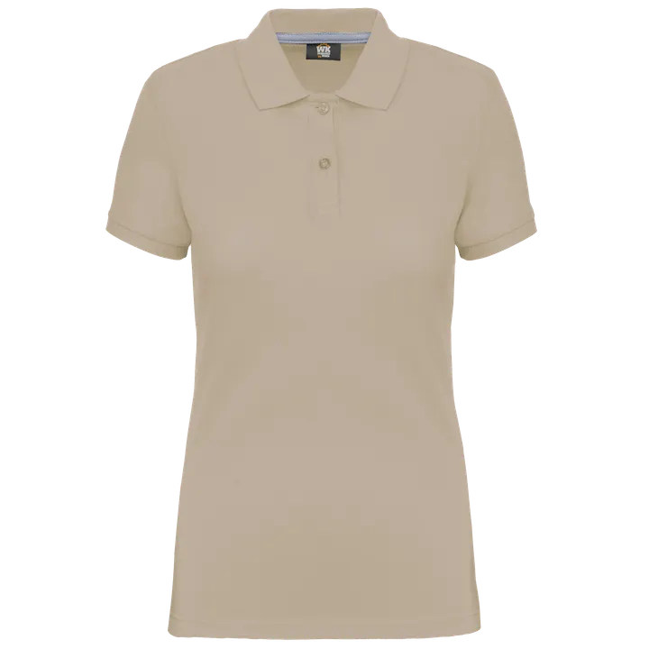 Kurzarm-Polohemd für Damen Light Sand
