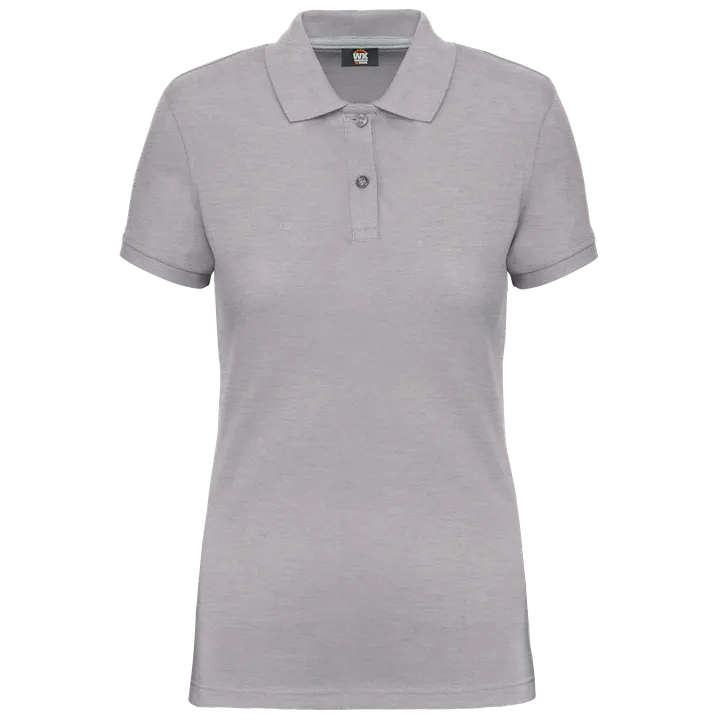 Kurzarm-Polohemd für Damen Oxford Grey