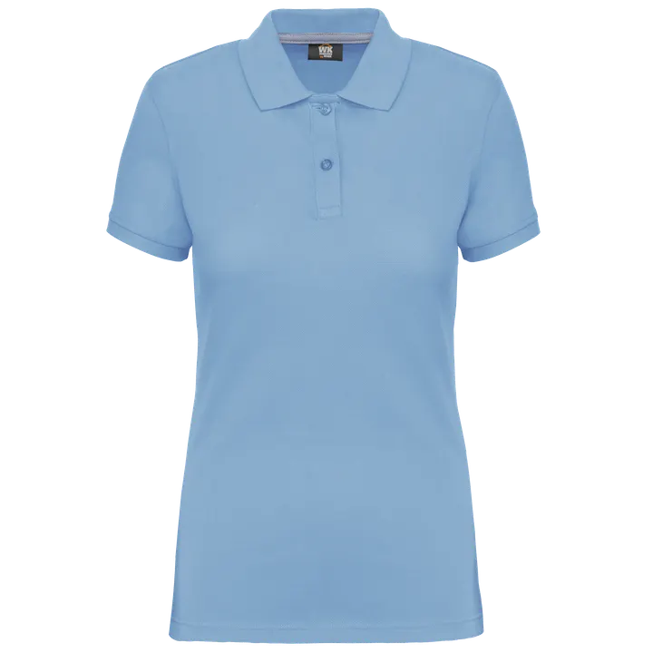 Kurzarm-Polohemd für Damen Sky Blue