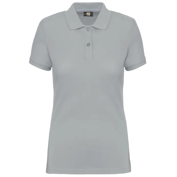 Kurzarm-Polohemd für Damen Snow Grey