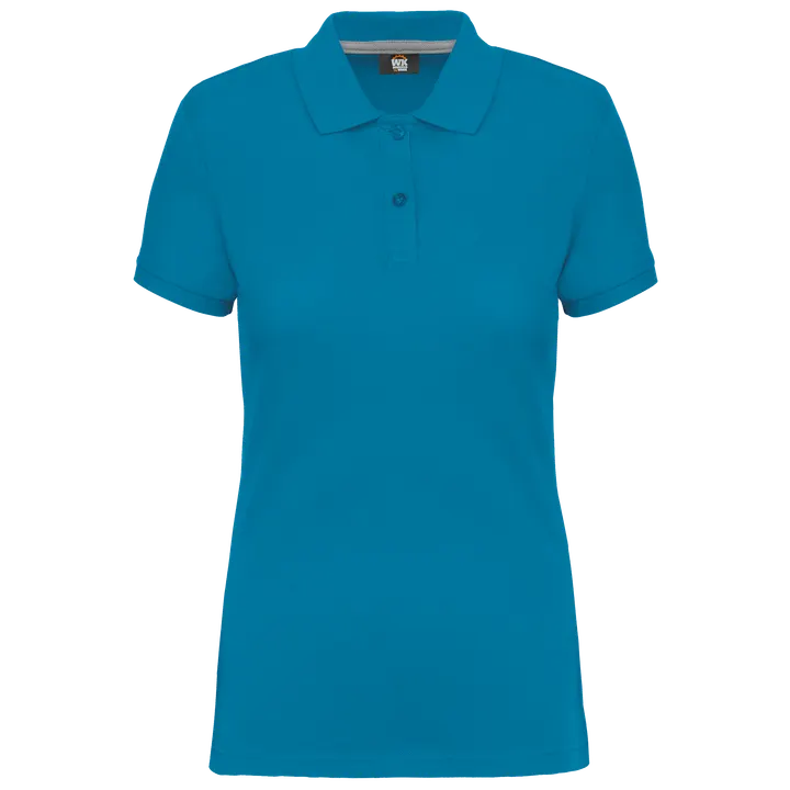 Kurzarm-Polohemd für Damen Tropical Blue