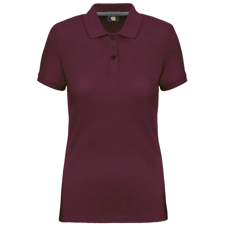Kurzarm-Polohemd für Damen Wine