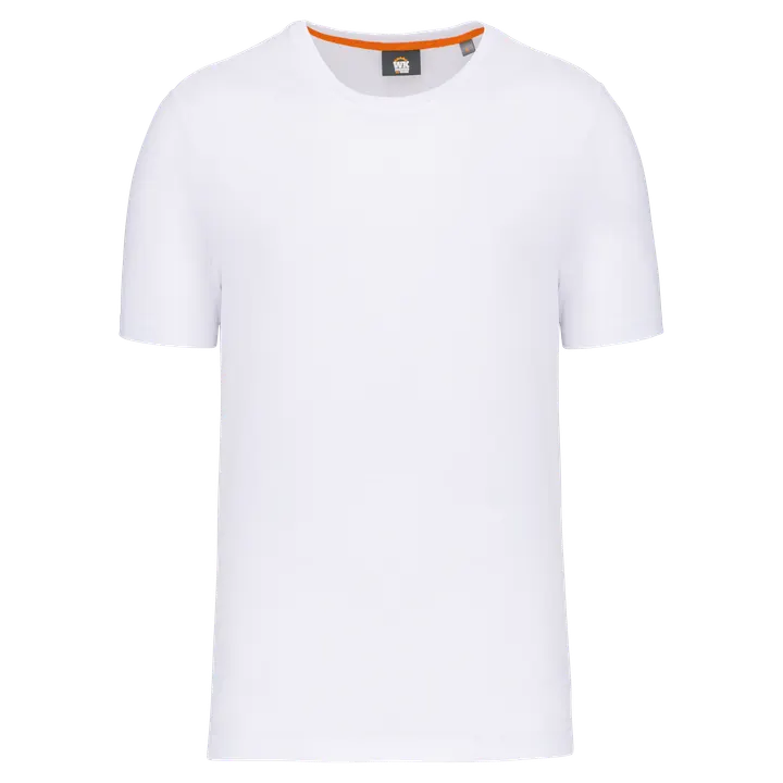 Umweltfreundliches workwear Herren-T-Shirt mit Rundhalsausschnitt White