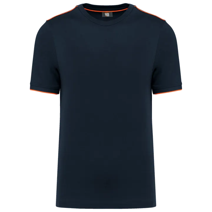Kurzarm-T-Shirt Day To Day Navy / Fluorescent Orange