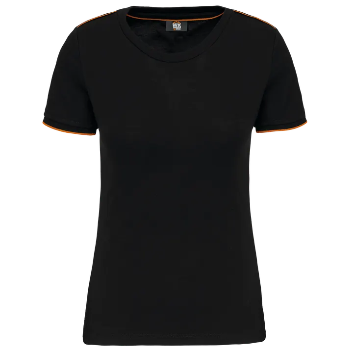Damen-T-Shirt Day To Day mit kurzen Ärmeln Black / Orange