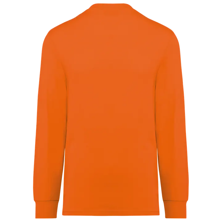 T-shirt écoresponsable manches longues unisexe Fluorescent Orange