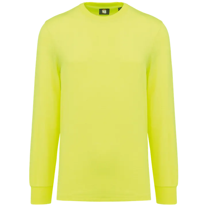 T-shirt écoresponsable manches longues unisexe Fluorescent Yellow