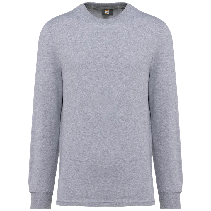 T-shirt écoresponsable manches longues unisexe Oxford Grey