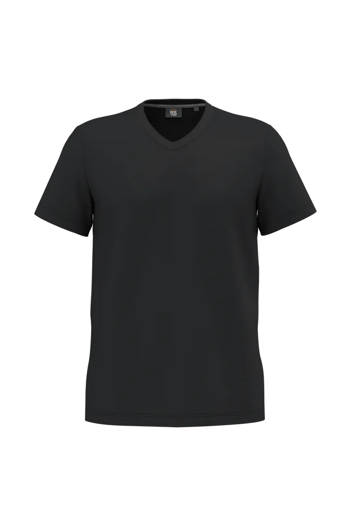 T-shirt écoresponsable col V antibactérien homme Black