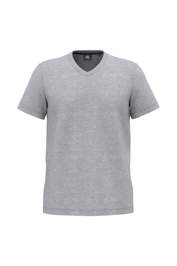 T-shirt écoresponsable col V antibactérien homme Oxford Grey