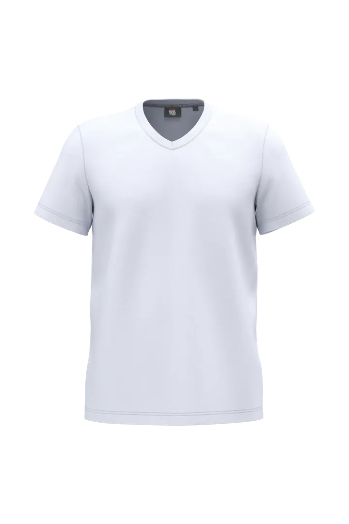 T-shirt écoresponsable col V antibactérien homme White