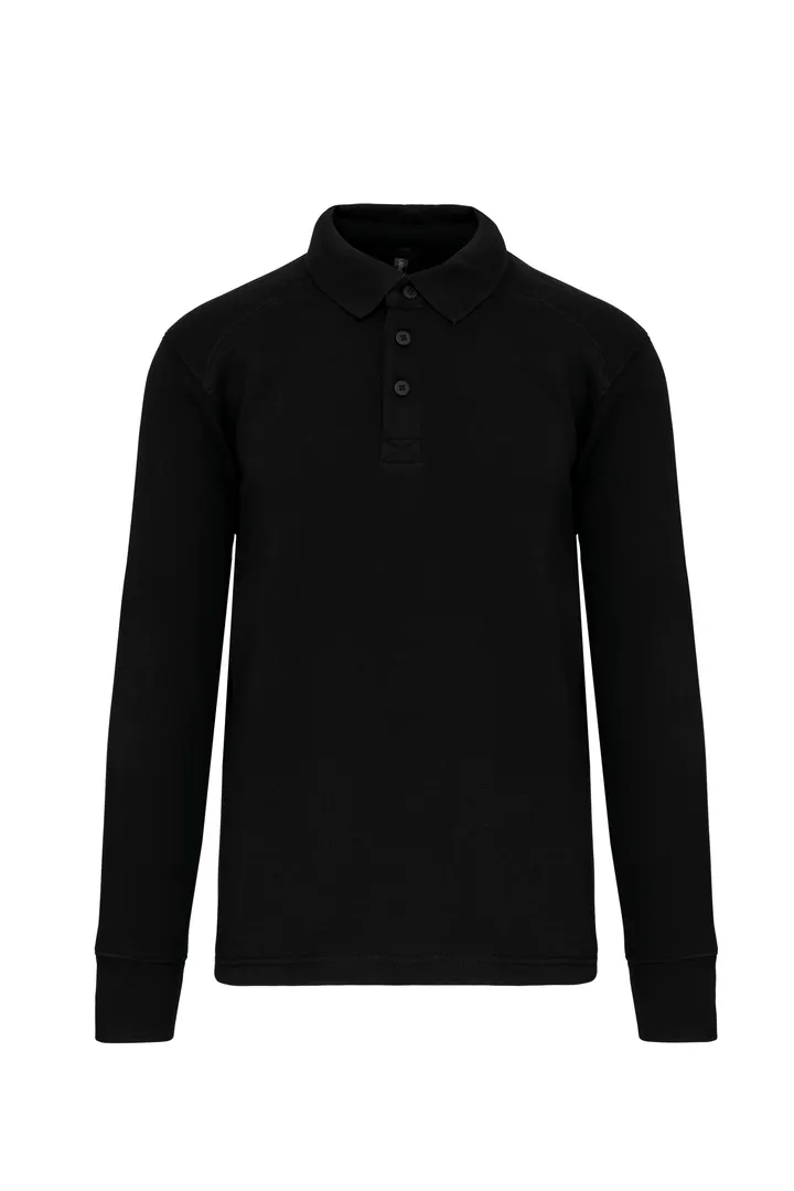 Sweat-shirt col polo homme Black