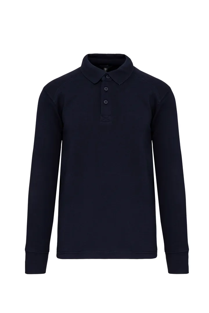 Sweat-shirt col polo homme Navy