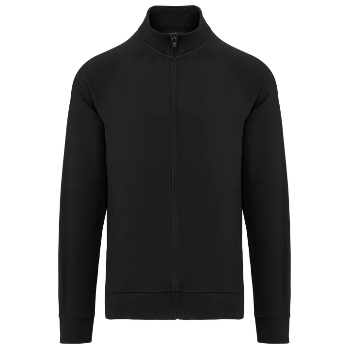 Veste molleton coton manches raglan unisexe Black